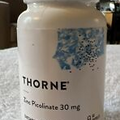 NEW Thorne Research, Zinc Picolinate, 30 mg, 60 Capsules 09/2026