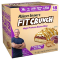 FITCRUNCH Snack Size Protein Bars, Designed by Robert Irvine, 6-Layer Baked Bar, 1g of Sugar, Gluten Free & Soft Cake Core (18 Bars, Peanut Butter and Jelly)