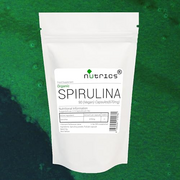 Nutrics® Spirulina 670mg x 1000 V Capsules (1 Year Supply) Arthrospira Patensis Blue Green Algae Pond Scum cyanobacterium Magic Alga Suitable for Vegan Vegetarian Halal & Kosher