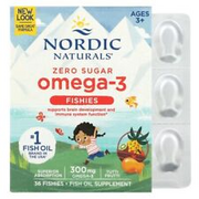 Nordic Naturals, Omega-3 Fishies, Ages 3+, Tutti Frutti, 300 mg, 36 Fishies