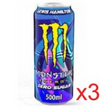 Lewis Hamilton Monster Energy Drink Zero Sugar 3 x 500ml Can UK RARE!