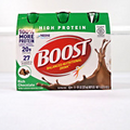 BOOST HIGH PROTEIN DRINK MUSCLE HEALTH & ENERGY RICH CHOCOLATE 6-8 0Z BOTTLES..