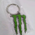 Monster Energy Drink Keychain Key Ring Green Logo Metal Enamel Swag Brand New!!