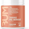RAW CBUM Thavage Hardcore Pre-Workout Pumps Focus 40 Servings Peach Bum New