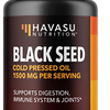 Black Seed Oil 1500mg, Premium Cold Pressed, Non-GMO, Vegan, Premium BlackSeed