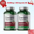 Horbaach Cranberry Concentrate Extract Pills + Vitamin C 30,000mg, 120 CT, 2PK