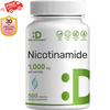 Nicotinamide 1000mg , Anti-aging NAD Supplement, Energy Production, 500 Capsules
