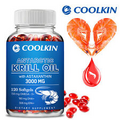 Antarctic Krill Oil 3000mg - Omega-3 EPA,DHA,Astaxanthin-Heart and Brain Health
