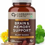 Carbamide Forte Brain Support Supplement with Brahmi, Ginkgo Biloba, Ashwagandha