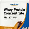Nutricost Whey Protein Concentrate - Chocolate Peanut Butter, 5lbs. Exp 09/2026