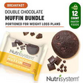 Nutrisystem Double Chocolate Breakfast Muffins, 7g Protein, 12 Pack