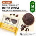 Nutrisystem Double Chocolate Breakfast Muffins, 7g Protein, 12 Pack