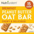 Nutrisystem Peanut Butter Oat Bars, Chewy Breakfast Bars, 15 Ct,New