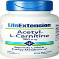 Life Extension Acetyl-L-Carnitine Supports Nervous System 500mg 100 Veg Capsules