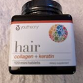 *YOUTHEORY - HAIR - Collagen + Keratin - 120 Mini Tablets Exp 01/2025