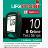 LifeSmart 2TwoPlus Ketone Test Strips 10 Plus Meter