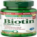 Nature's Bounty Biotin 10,000 mcg 120 Softgel Support Healthy Hair, Skin & Nails