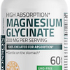 Magnesium Glycinate 200mg High Absorption,Improved Sleep,Stress & Anxiety Relief