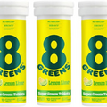 8Greens Daily Effervescent Tabs , Real Greens, Vitamin C, Lemon Lime, 30 Ct