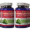 Aloe vera plant GREEN COFFEE CLEANSE 400mg detox pills 6 Bottles