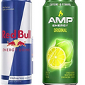 Amp Energy Drink Original and Red Bull Energy Drink Original Combo Pack, 16Fl.Oz