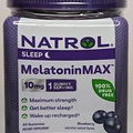 natrol melatonin max 10mg 50 x 2 gummies maximum strength 09/2025 ( Lot of 2)