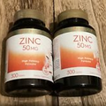 (2 ) Zinc 50mg, 300 Tablets  (600 Total Count)* EXP 01/24* Carlyle