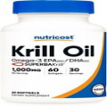 Nutricost Krill Oil 1000mg, 60 Softgels - Omega-3 EPA-DHA with Superbakrill