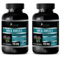 body detox liver detox - MILK THISTLE 175mg - milk thistle supplement - 2 Bottle