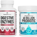 Digestive Enzymes 60ct + 60B Probiotic 30ct | Value Digestive Bundle