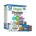 Organic Vegan Protein Bars, Chocolate Chip Cookie Dough - 10g Plant Based Pro...