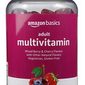 Amazon Basics Adult Multivitamin, 150 Gummies, 75-Day Supply, Mixed Berry & Cher