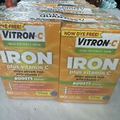 Vitron-C High Potency Iron Supplement with Vitamin C, 60 Ct (2 PACK) Lot Of 10