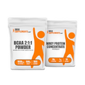BULKSUPPLEMENTS.COM BCAA 2:1:1 500g + Whey Protein Concentrate 1kg Bundle