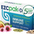 EZCpak+D Echinacea Zinc Vitamin C 5 Day Immune Support Pack Exp 05/2024 EZC Pak