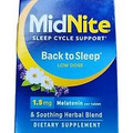 MidNite Sleep Support low dose 1.5mg Melatonin + Herbs 30 Tablets Cherry 05/25