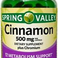 Spring Valley Cinnamon Plus Chromium Capsules 500 mg 180 Count 