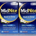 2~MidNite Sleep Support low dose 1.5mg Melatonin + Herbs 30 tablets Cherry 01/25
