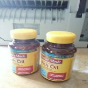2 Nature Made Burpless 1200 mg Omega-3  Fish Oil 60 Softgels 360 mg exp 4/2025