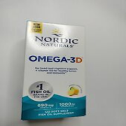 Nordic Naturals Omega 3D Fish Oil Supplement Lemon Flavor 120 Soft Gels