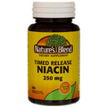 4 Pack Nature's Blend Niacin Timed Release Tablets, 250 mg, 100 Ct
