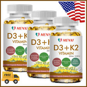 Vitamin K2 (MK7) + D3 Extra Strength Bone & Heart Health GMO Free, 360 Capsules