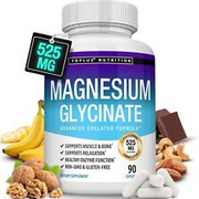 Magnesium Glycinate 525mg Complex - High Absorption Supplement...