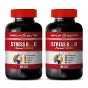 mood boost for adults - STRESS B WITH C - anti inflammatory foods 2 BOTTLE