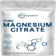 Us Origin Pure Citrato De Magnesio En Polvo, Aminoácidos veganos, 2 libras,32 Oz