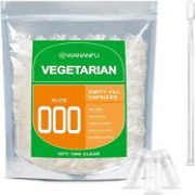 WANANFU Size 000 Empty Capsules Vegetarian 1000 Count (Pack of 1), Clear