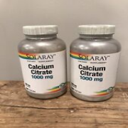 2 Sealed Containers Solaray Calcium Citrate | 1000 mg | 240 capsules each