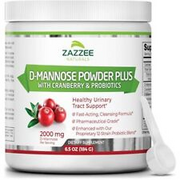 D-MANNOSE Powder with 5 Billion CFU Probiotics Cranberry Vegan 6.5 Oz By ZAZZEE