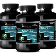 Graviola Leaf Capsules - GRAVIOLA 650mg - Lower Cholesterol - 3 Bottles 300 Caps