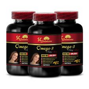 omega 3 heart health - OMEGA - 3 FISH OIL 1000 - brain support pills - 3 Bot